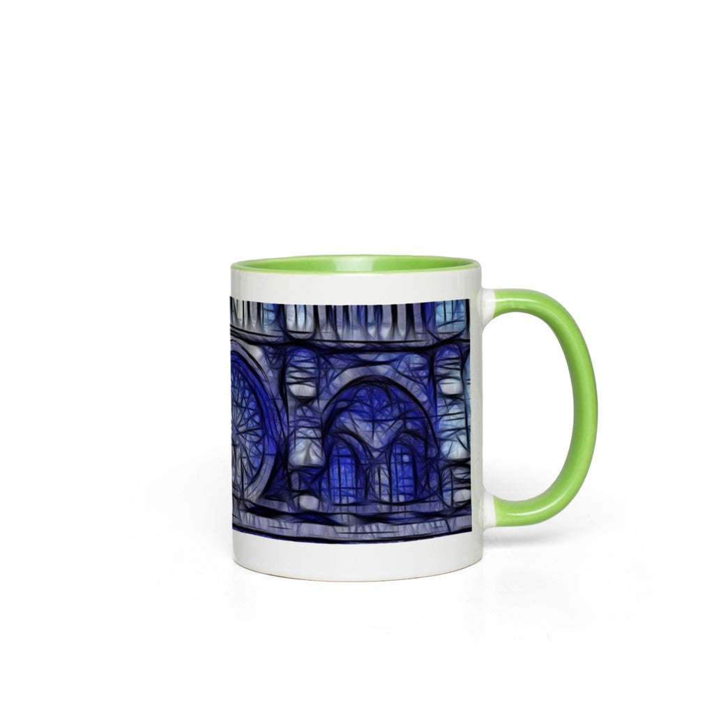Cathedral In Blue Accent Mugs