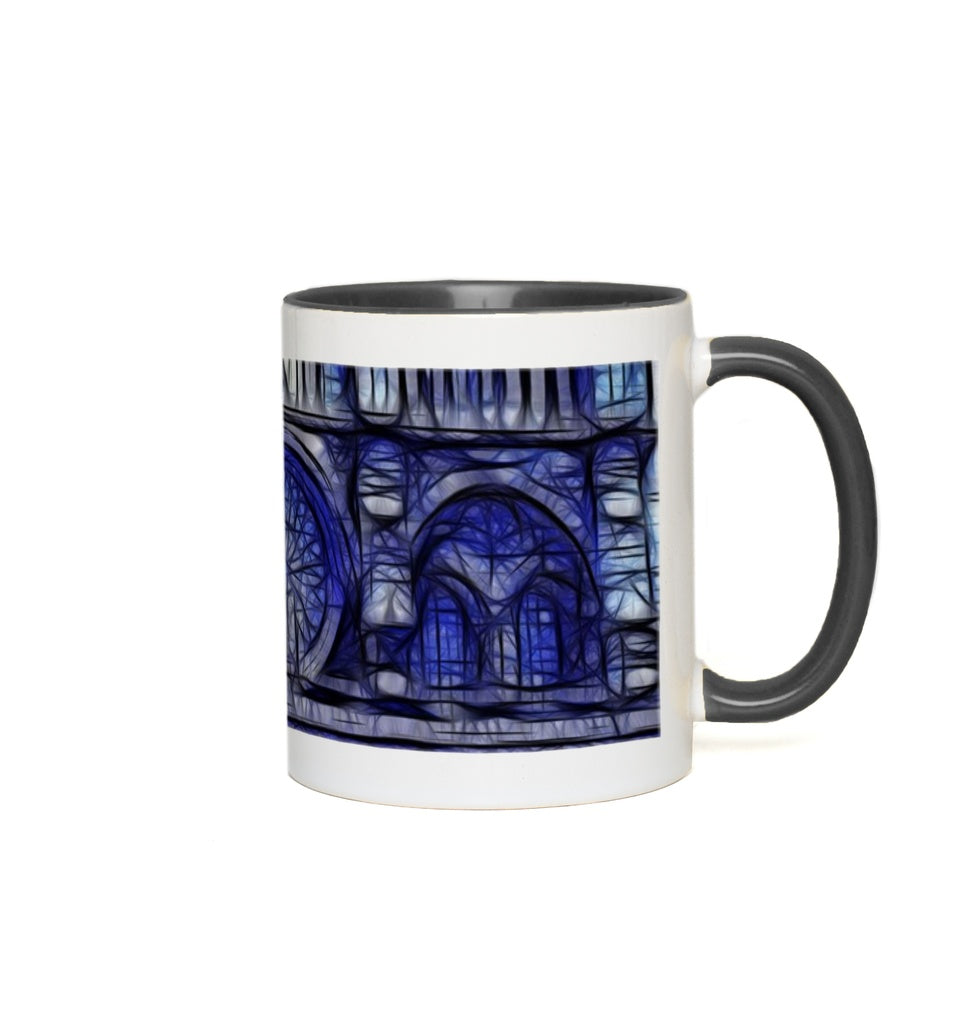 Cathedral In Blue Accent Mugs