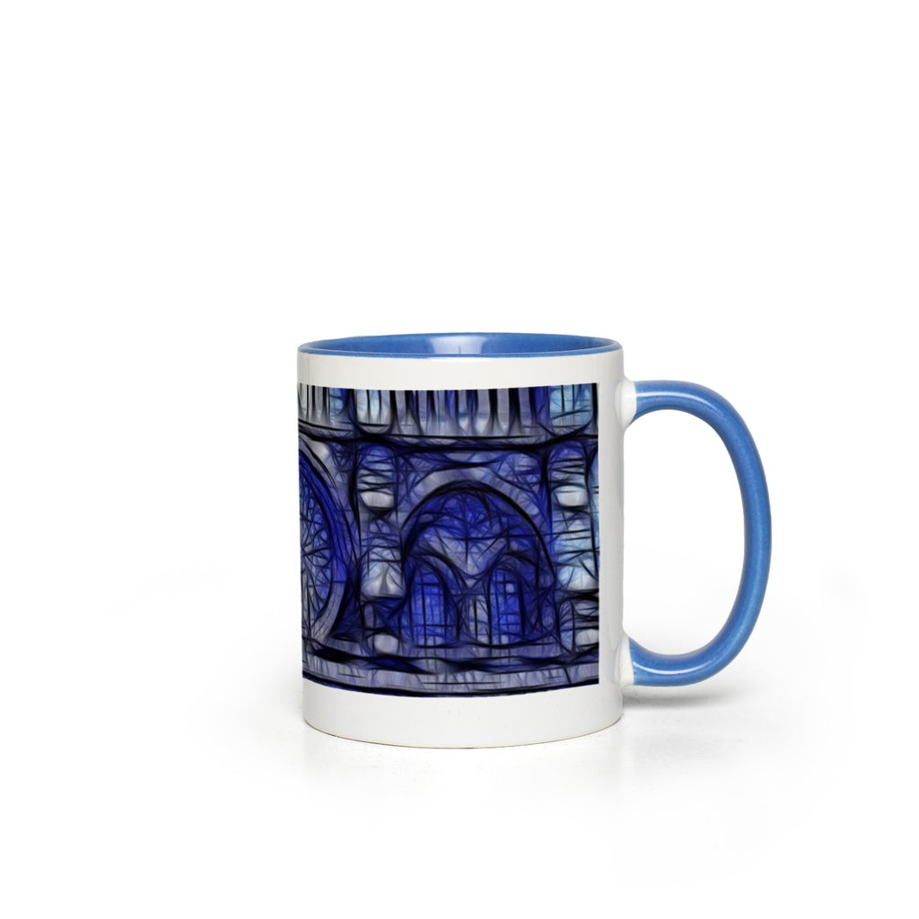 Cathedral In Blue Accent Mugs