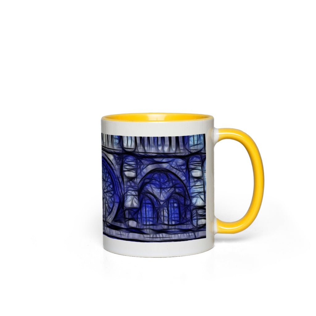 Cathedral In Blue Accent Mugs