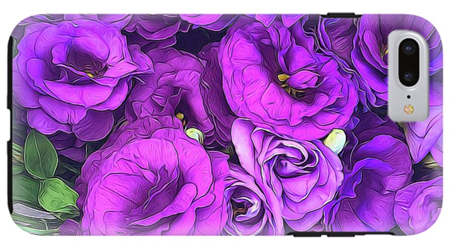 Purple Lisianthus Flowers - Phone Case