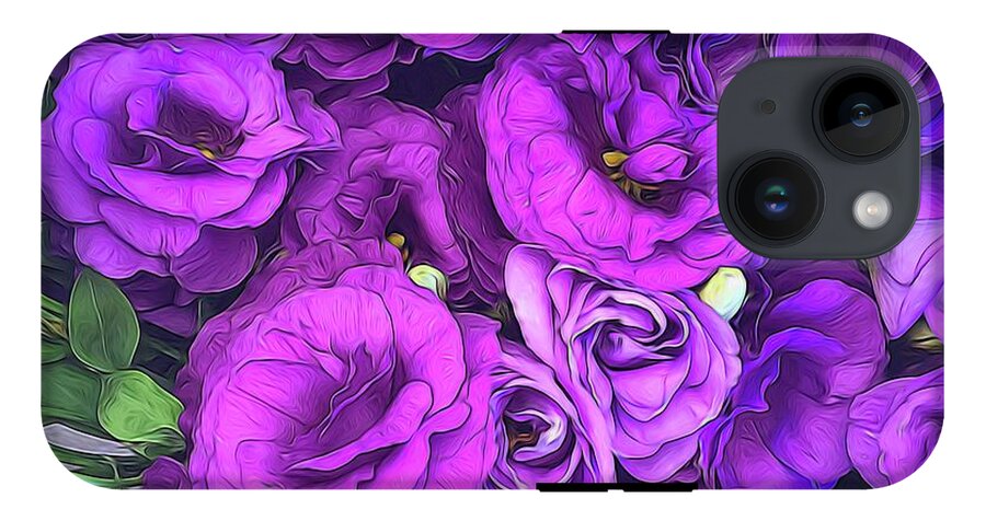 Purple Lisianthus Flowers - Phone Case