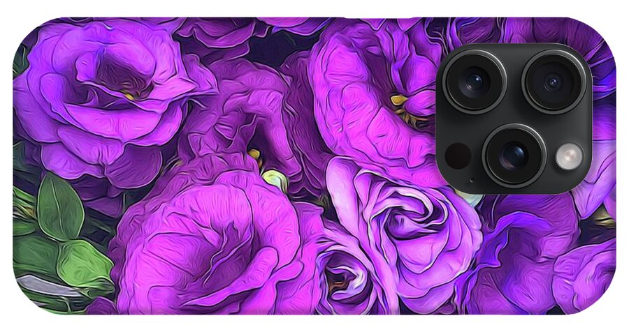 Purple Lisianthus Flowers - Phone Case