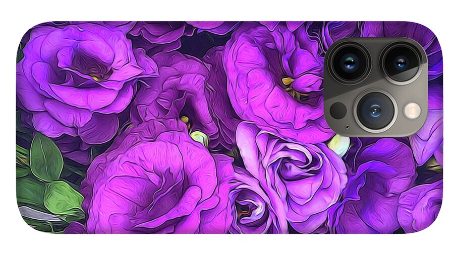 Purple Lisianthus Flowers - Phone Case