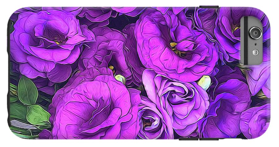 Purple Lisianthus Flowers - Phone Case