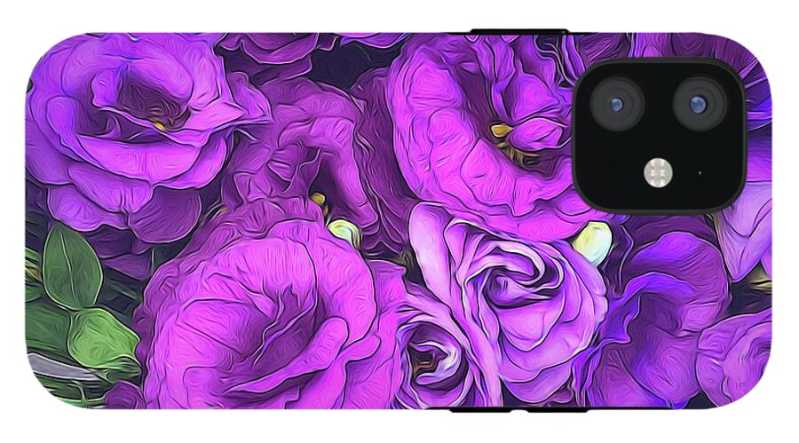 Purple Lisianthus Flowers - Phone Case