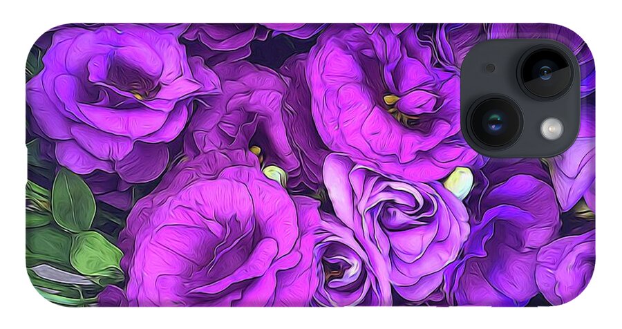 Purple Lisianthus Flowers - Phone Case