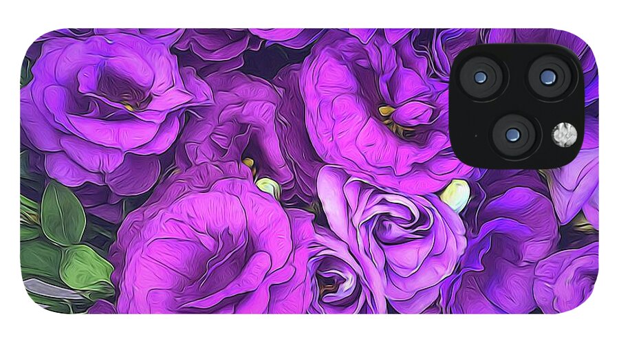 Purple Lisianthus Flowers - Phone Case