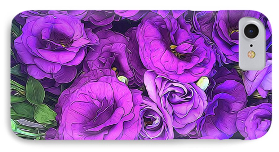 Purple Lisianthus Flowers - Phone Case