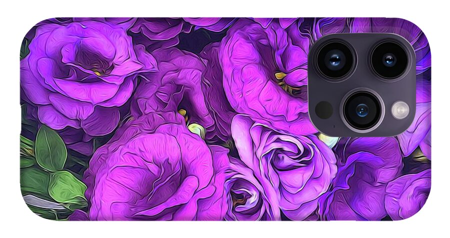 Purple Lisianthus Flowers - Phone Case