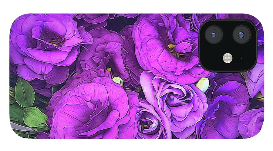 Purple Lisianthus Flowers - Phone Case