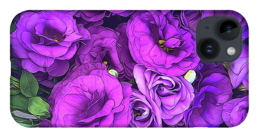 Purple Lisianthus Flowers - Phone Case