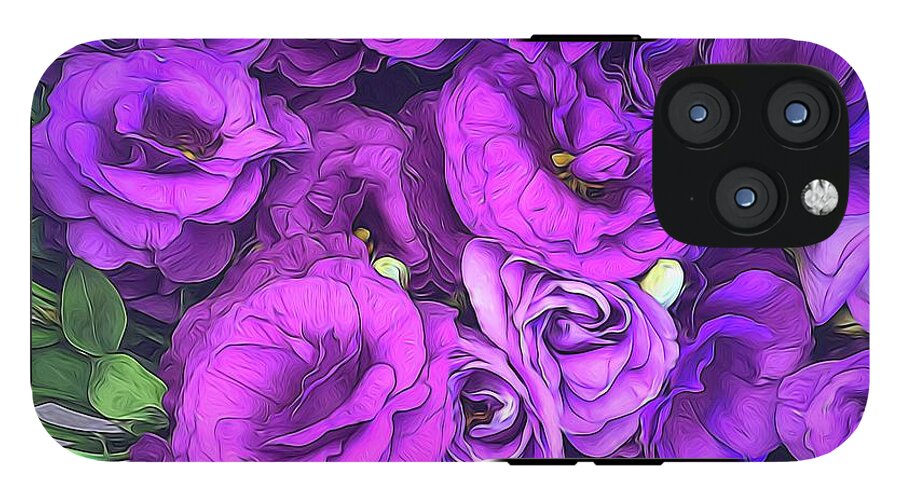 Purple Lisianthus Flowers - Phone Case