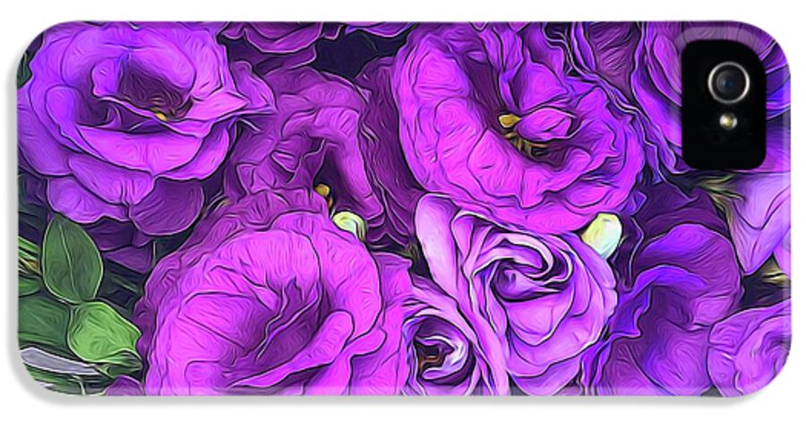 Purple Lisianthus Flowers - Phone Case