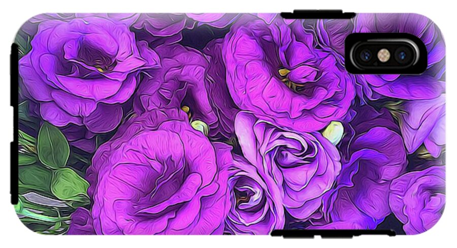 Purple Lisianthus Flowers - Phone Case