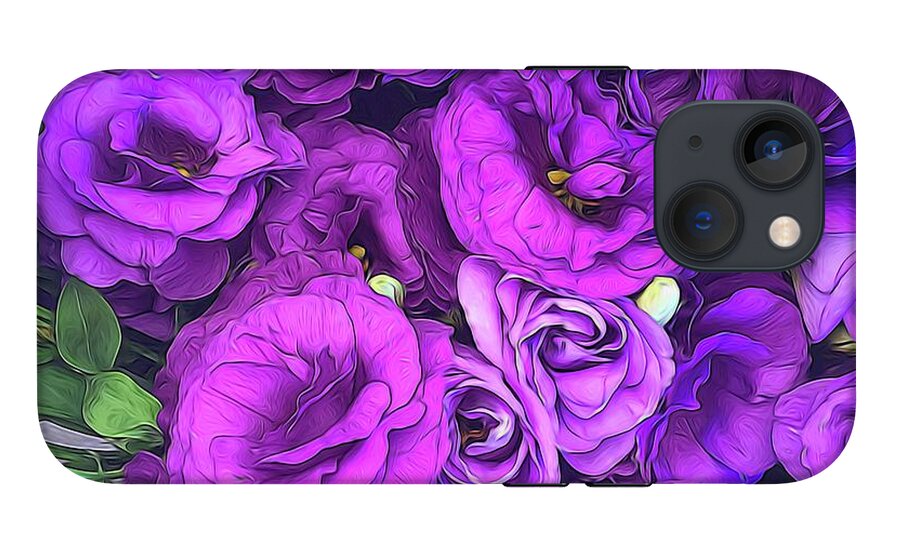 Purple Lisianthus Flowers - Phone Case