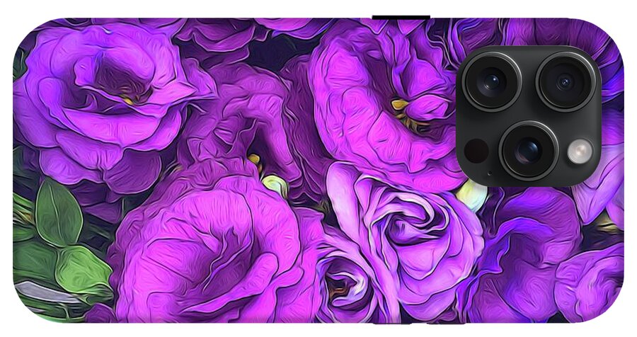 Purple Lisianthus Flowers - Phone Case