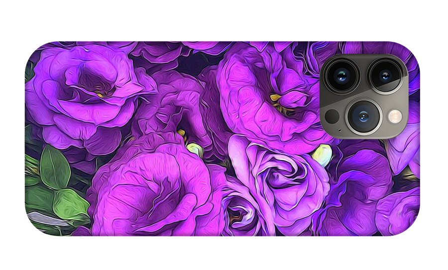 Purple Lisianthus Flowers - Phone Case
