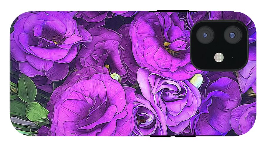 Purple Lisianthus Flowers - Phone Case