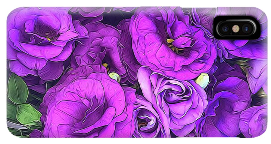 Purple Lisianthus Flowers - Phone Case