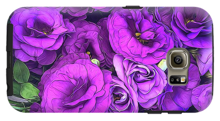 Purple Lisianthus Flowers - Phone Case