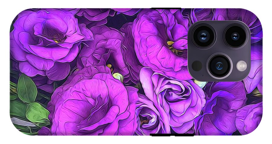 Purple Lisianthus Flowers - Phone Case