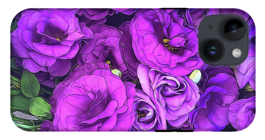 Purple Lisianthus Flowers - Phone Case