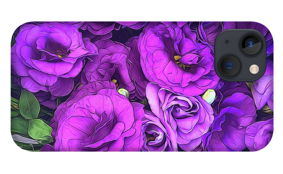 Purple Lisianthus Flowers - Phone Case