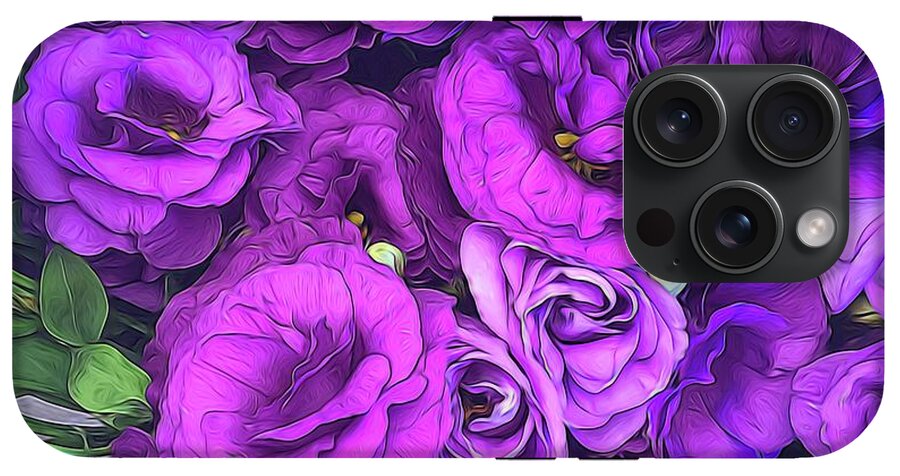 Purple Lisianthus Flowers - Phone Case