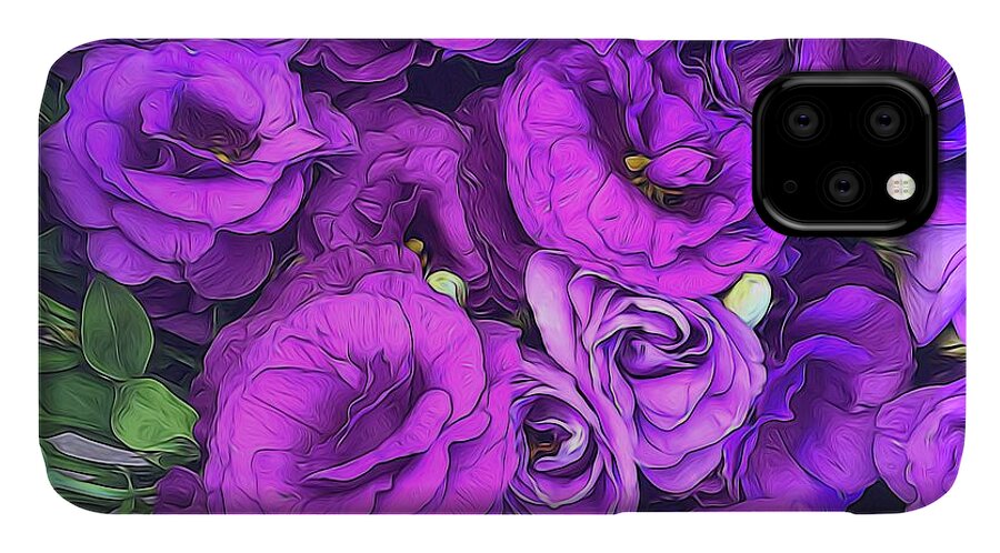 Purple Lisianthus Flowers - Phone Case