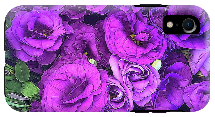 Purple Lisianthus Flowers - Phone Case