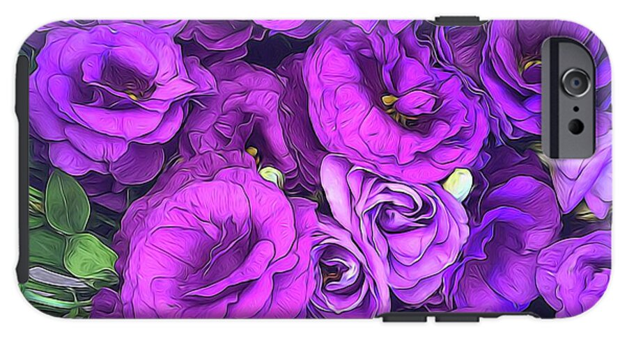 Purple Lisianthus Flowers - Phone Case
