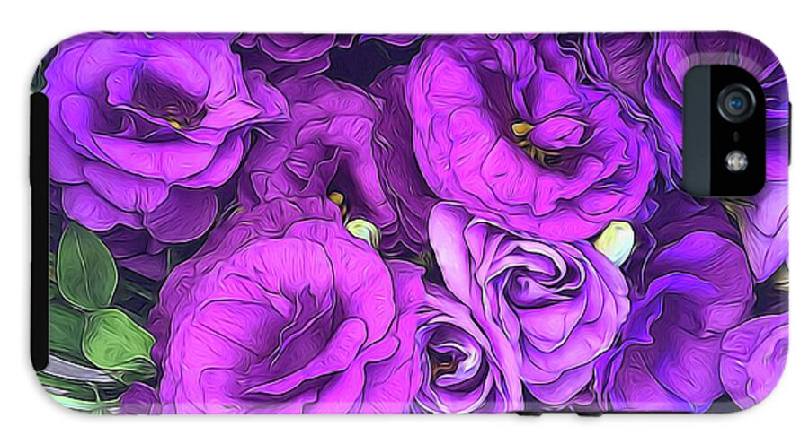 Purple Lisianthus Flowers - Phone Case