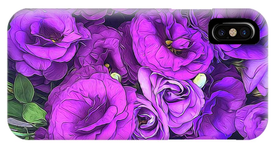 Purple Lisianthus Flowers - Phone Case