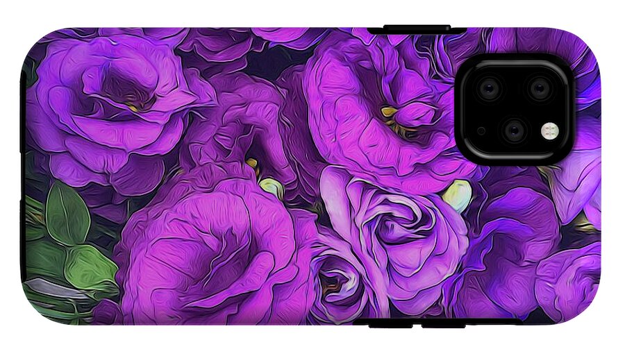 Purple Lisianthus Flowers - Phone Case