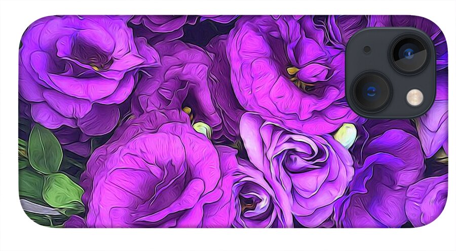 Purple Lisianthus Flowers - Phone Case
