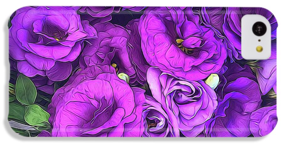 Purple Lisianthus Flowers - Phone Case