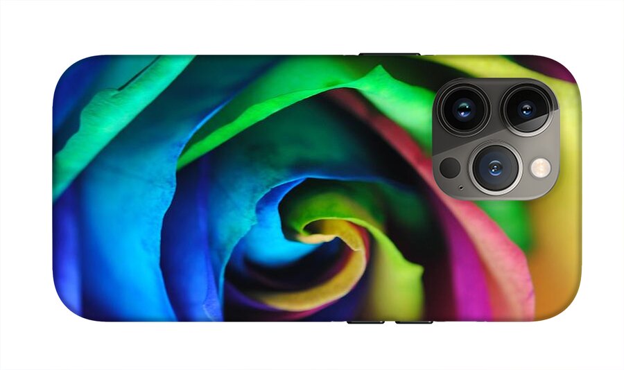 Rainbow Rose 17 - Phone Case
