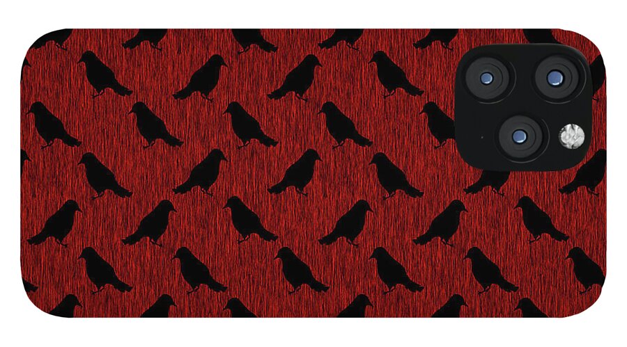 Ravens On Red - Phone Case