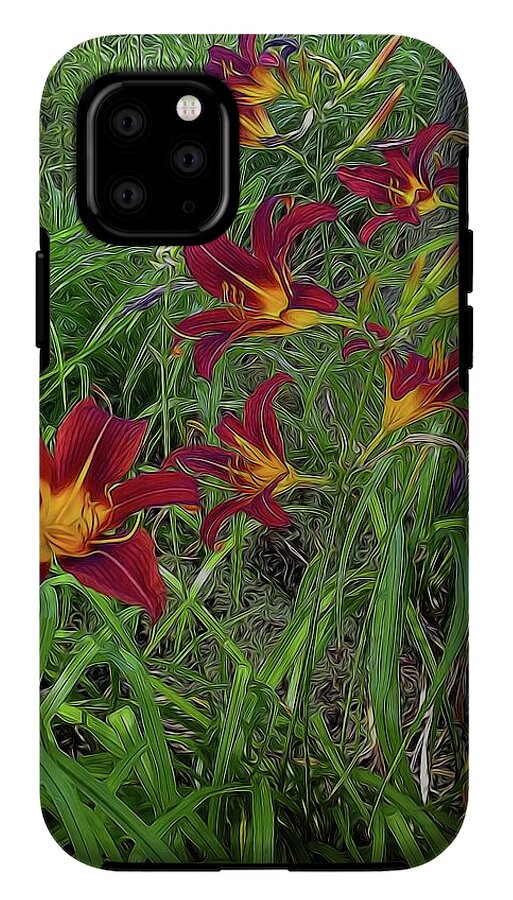 Red Tigerlily Garden - Phone Case