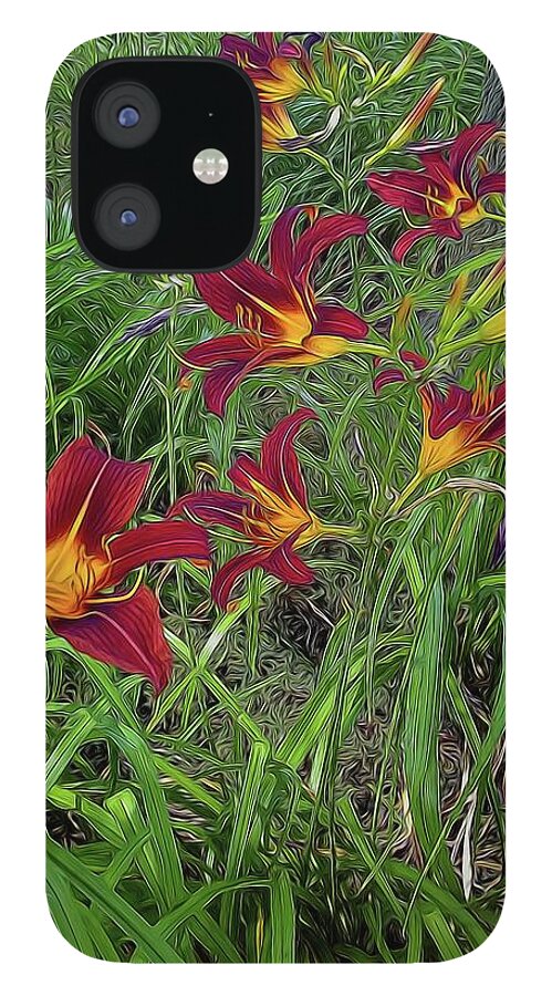 Red Tigerlily Garden - Phone Case