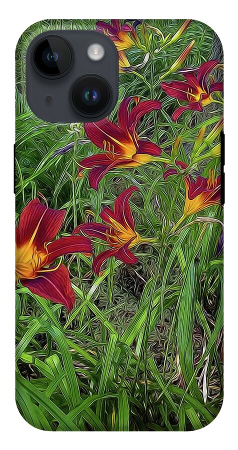Red Tigerlily Garden - Phone Case