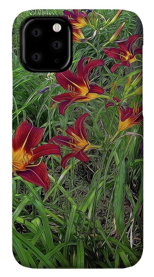 Red Tigerlily Garden - Phone Case