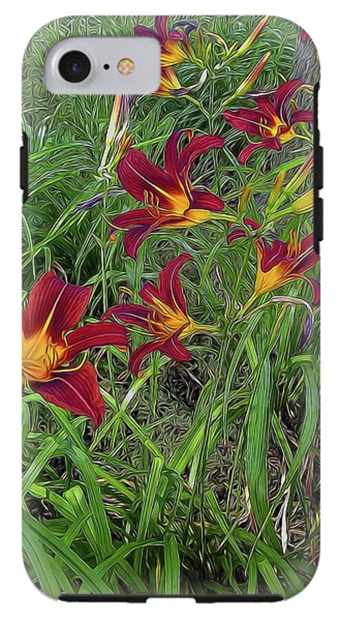 Red Tigerlily Garden - Phone Case