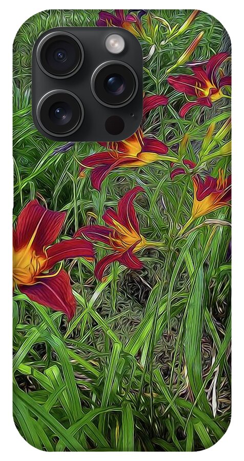 Red Tigerlily Garden - Phone Case