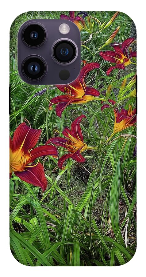 Red Tigerlily Garden - Phone Case