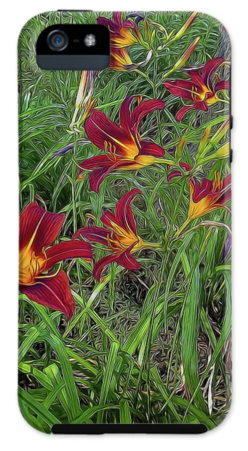 Red Tigerlily Garden - Phone Case