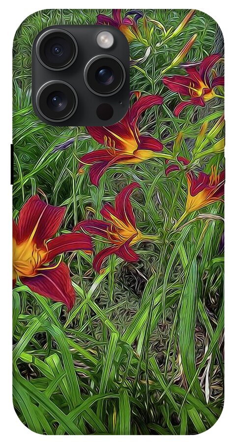 Red Tigerlily Garden - Phone Case