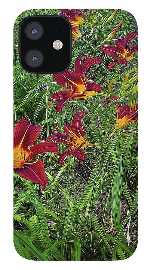 Red Tigerlily Garden - Phone Case