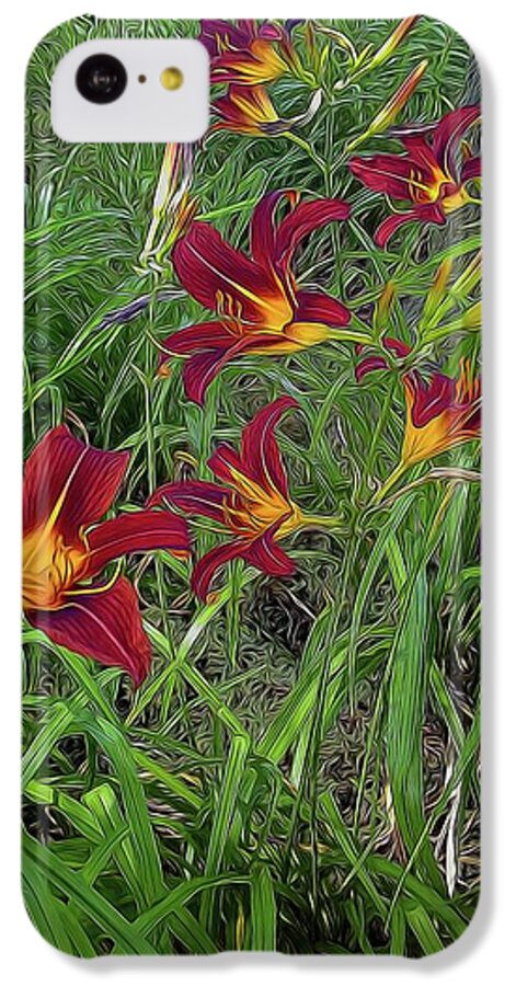 Red Tigerlily Garden - Phone Case